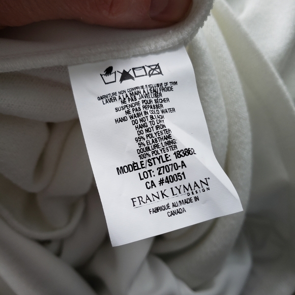 Frank Lyman white sleeveless blouse - Picture 4 of 7